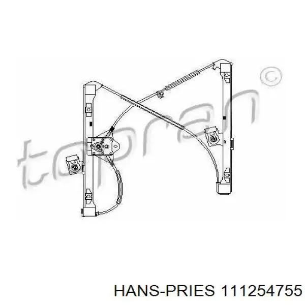 111 254 755 Hans Pries (Topran) механизм стеклоподъемника двери передней правой