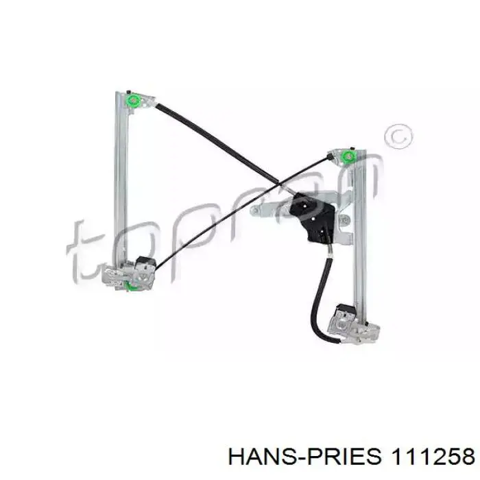 111258 Hans Pries (Topran) mecanismo de acionamento de vidro da porta dianteira direita