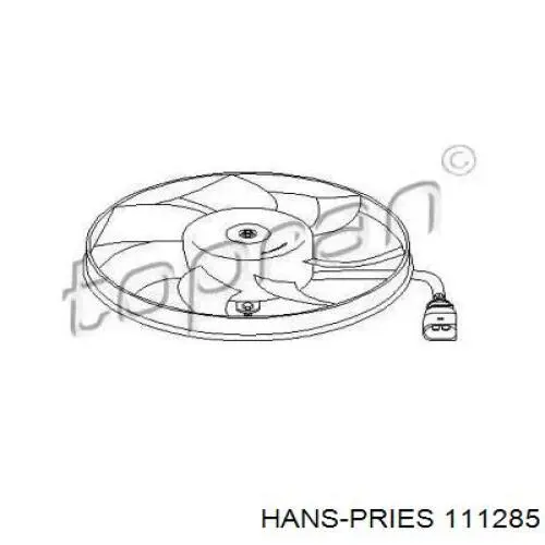 Ventilador (rodete +motor) refrigeración del motor con electromotor derecho 111285 Hans Pries (Topran)