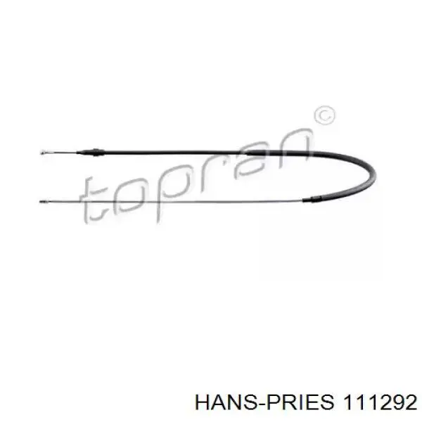 111292 Hans Pries (Topran) трос ручного тормоза задний правый/левый