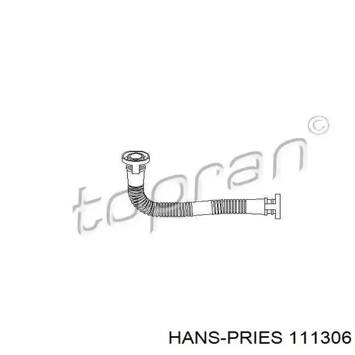 Патрубок вентиляции картерных газов 111306 Hans Pries (Topran)