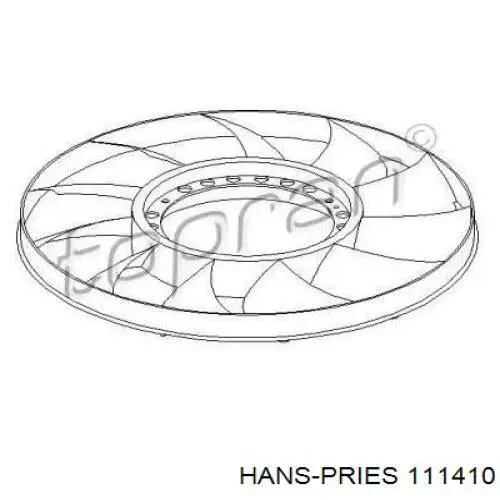 Крыльчатка радиатора охлаждения 111410 Hans Pries (Topran)