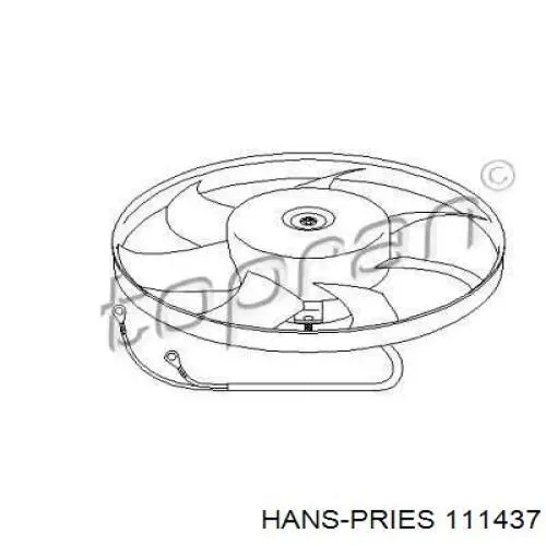 Крыльчатка радиатора охлаждения 111437 Hans Pries (Topran)