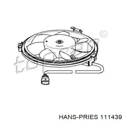 Электровентилятор охлаждения 111439 Hans Pries (Topran)