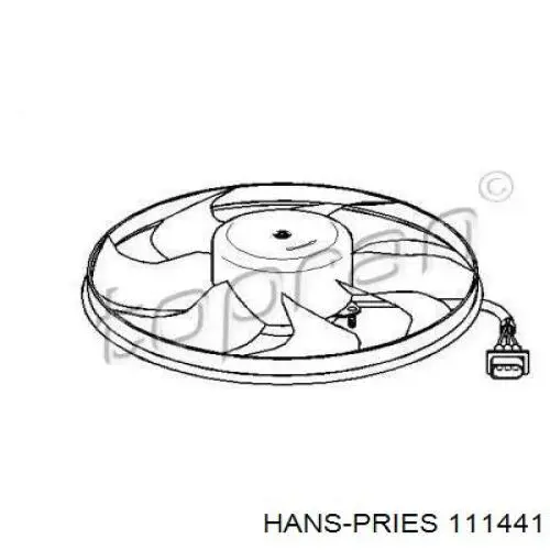 Крыльчатка радиатора охлаждения 111441 Hans Pries (Topran)