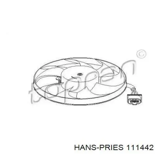 Крыльчатка радиатора охлаждения 111442 Hans Pries (Topran)