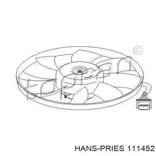 Электровентилятор охлаждения 111452 Hans Pries (Topran)