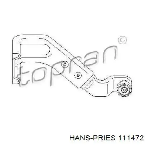111472 Hans Pries (Topran) ролик двери боковой (сдвижной правый нижний)