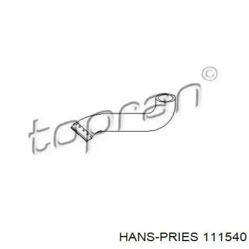 Шланг (патрубок) интеркуллера нижний 111540 Hans Pries (Topran)