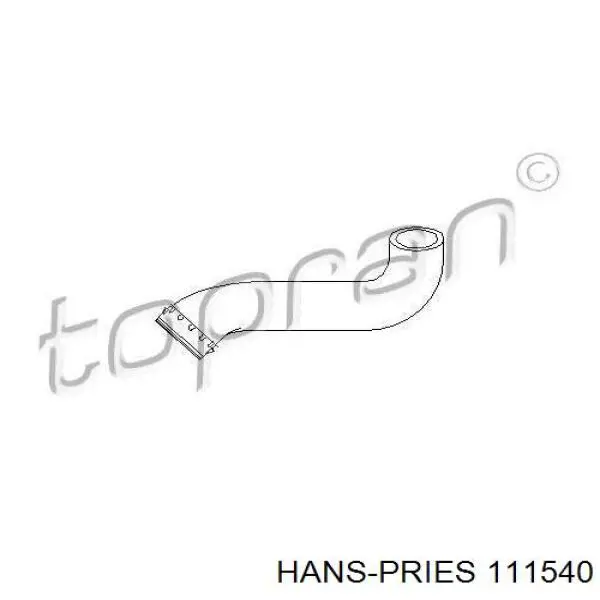 Патрубок интеркулера 111540 Hans Pries (Topran)