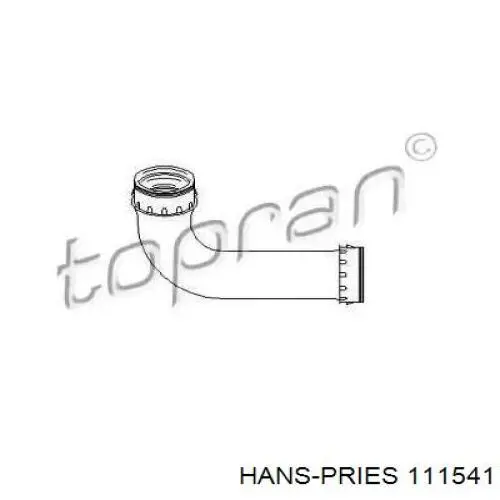 Верхний патрубок интеркулера 111541 Hans Pries (Topran)