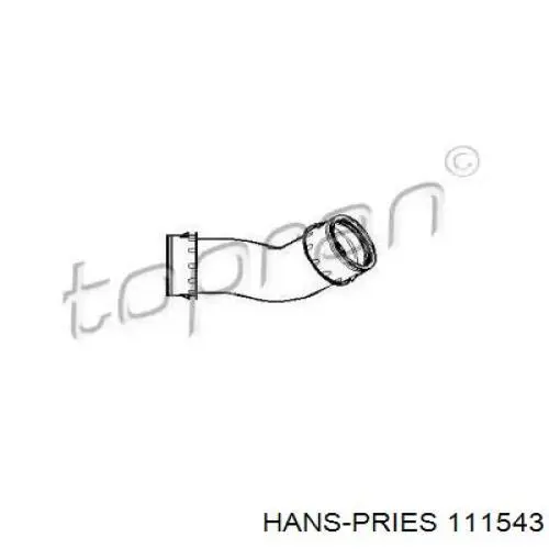 Шланг (патрубок) интеркуллера нижний 111543 Hans Pries (Topran)