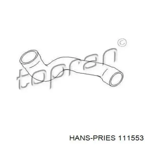 111 553 Hans Pries (Topran) mangueira (cano derivado superior de intercooler)