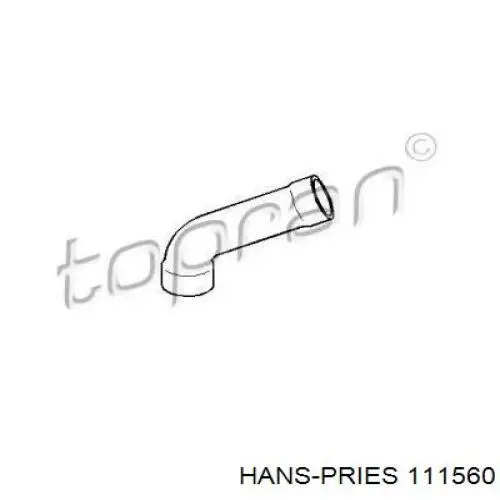 Верхний патрубок интеркулера 111560 Hans Pries (Topran)