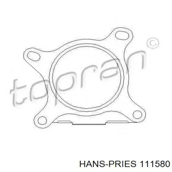 Ущільнювач приймальні труби глушника 111580 Hans Pries (Topran)