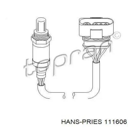 Датчик кислорода до катализатора 111606 Hans Pries (Topran)