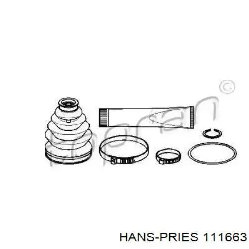 Пыльник ШРУСа внутренний 111663 Hans Pries (Topran)