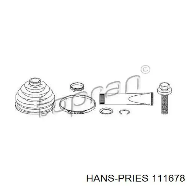 Пыльник ШРУСа наружный 111678 Hans Pries (Topran)