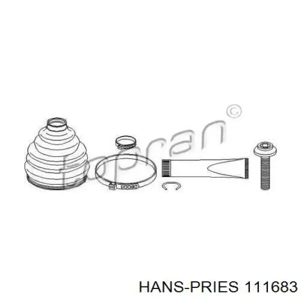 Пыльник ШРУСа наружный 111683 Hans Pries (Topran)