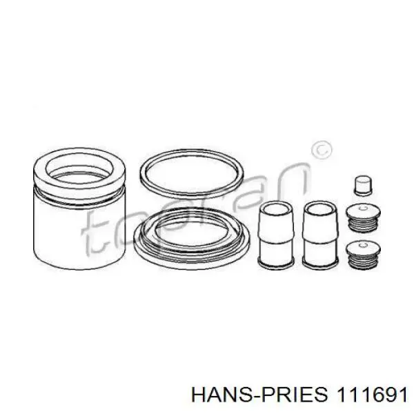 Ремкомплект суппорта тормозного переднего HANS PRIES 111691