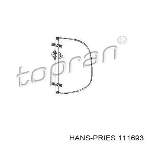 111693 Hans Pries (Topran) механизм стеклоподъемника двери передней левой