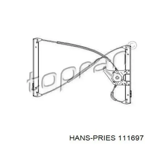 Механизм стеклоподъемника двери передней левой 111697 Hans Pries (Topran)