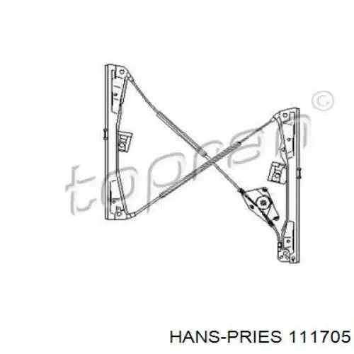 Механизм стеклоподъемника двери передней левой 111705 Hans Pries (Topran)