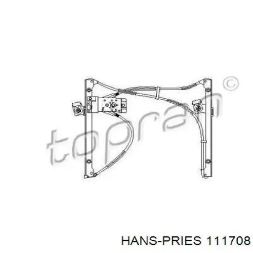 Механизм стеклоподъемника двери передней правой 111708 Hans Pries (Topran)