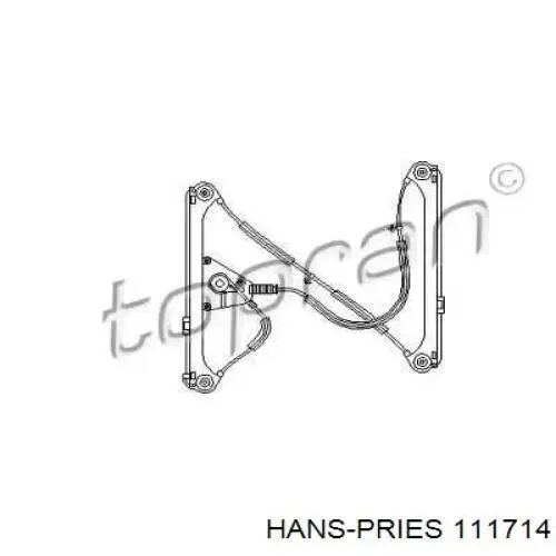 111714 Hans Pries (Topran) механизм стеклоподъемника двери передней правой