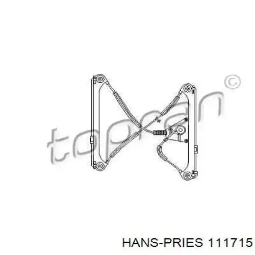 Механизм стеклоподъемника двери передней левой 111715 Hans Pries (Topran)