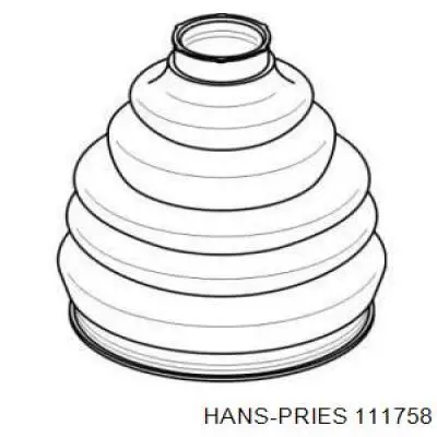 Пыльник ШРУСа наружный 111758 Hans Pries (Topran)