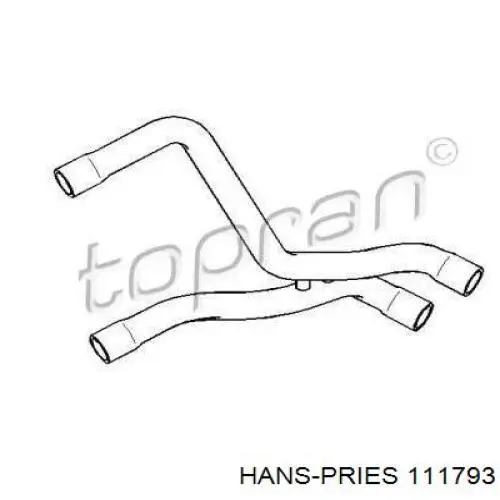 Патрубок системи охолодження 111793 Hans Pries (Topran)