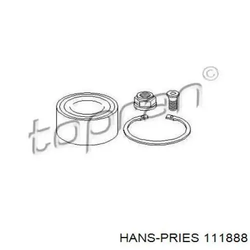 Подшипник задней ступицы 111888 Hans Pries (Topran)