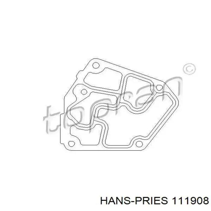 Прокладка масляного фильтра 111908 Hans Pries (Topran)