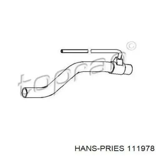 Патрубок радиатора 111978 Hans Pries (Topran)