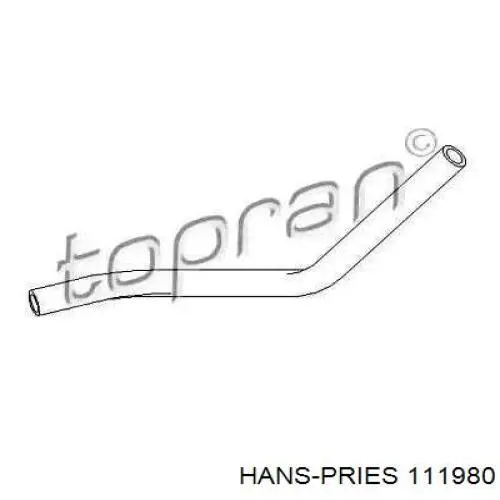 111 980 Hans Pries (Topran) шланг гур низкого давления, от бачка к насосу