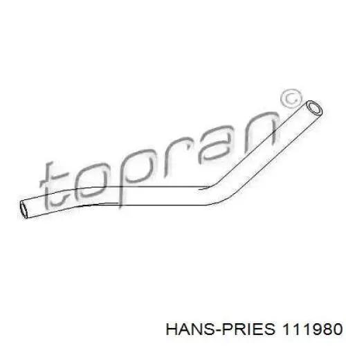 Шланг ГУР низкого давления, от бачка к насосу 111980 Hans Pries (Topran)