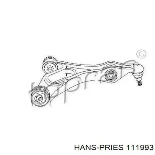 Рычаг передней подвески нижний правый 111993 Hans Pries (Topran)