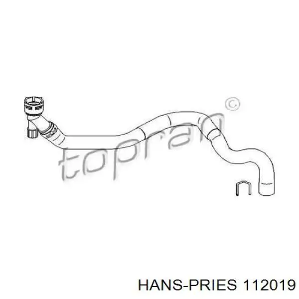 Нижний шлаг радиатора охлаждения 112019 Hans Pries (Topran)