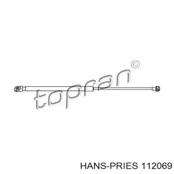 Амортизатор багажника 112069 Hans Pries (Topran)