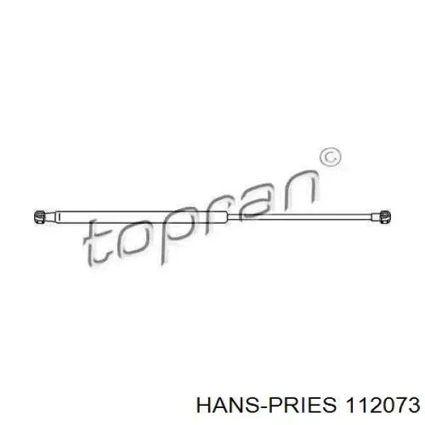 Амортизатор багажника 112073 Hans Pries (Topran)