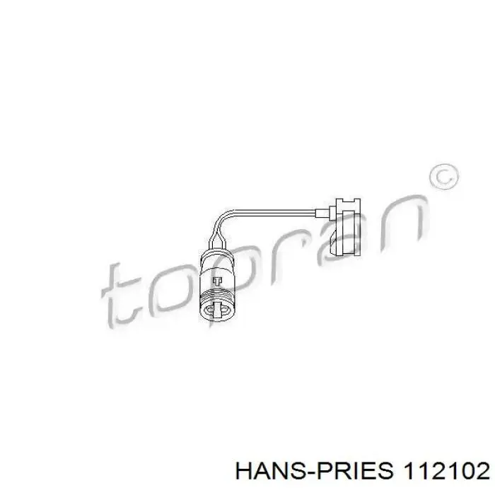 112102 Hans Pries (Topran) датчик износа тормозных колодок передний