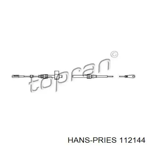 Передний трос ручника 112144 Hans Pries (Topran)