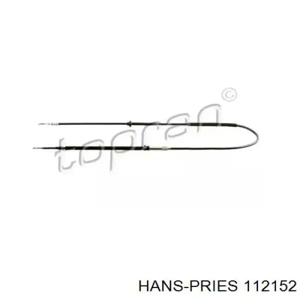 112152 Hans Pries (Topran) трос ручного тормоза задний правый/левый