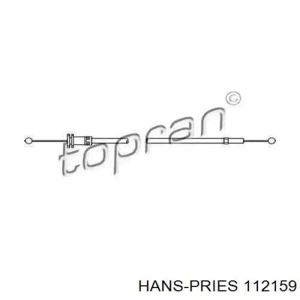 112159 Hans Pries (Topran) трос открывания капота