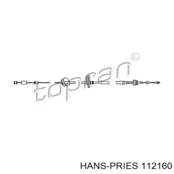 Трос газу 112160 Hans Pries (Topran)