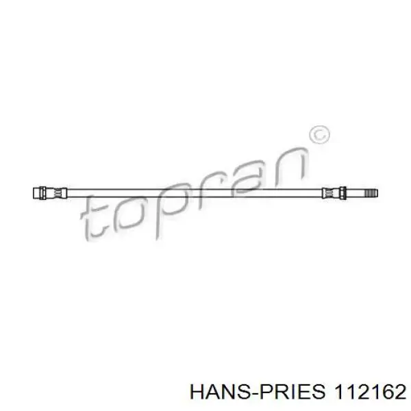 Шланг тормозной передний 112162 Hans Pries (Topran)