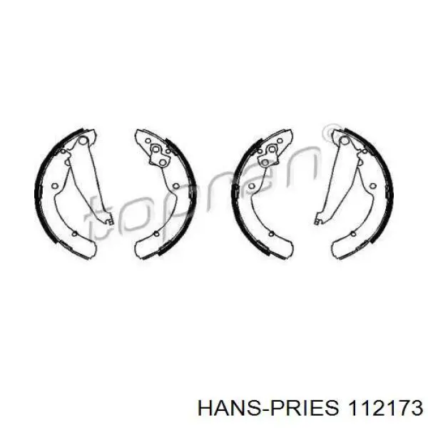 Задние барабанные колодки 112173 Hans Pries (Topran)