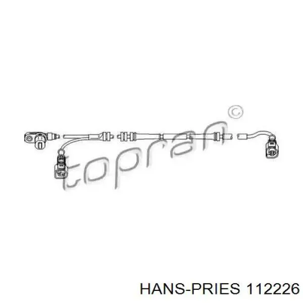 Датчик АБС (ABS) задний правый 112226 Hans Pries (Topran)