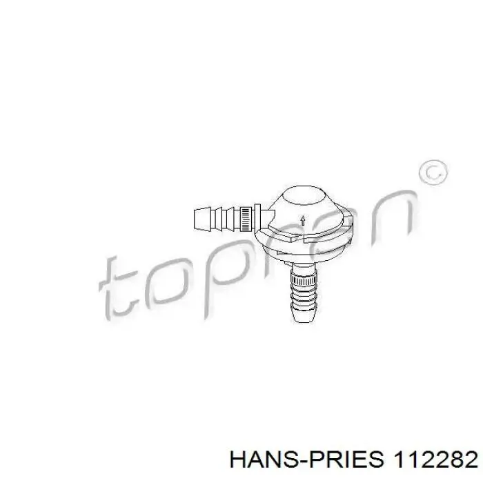 112282 Hans Pries (Topran) válvula pcv de ventilação dos gases de cárter